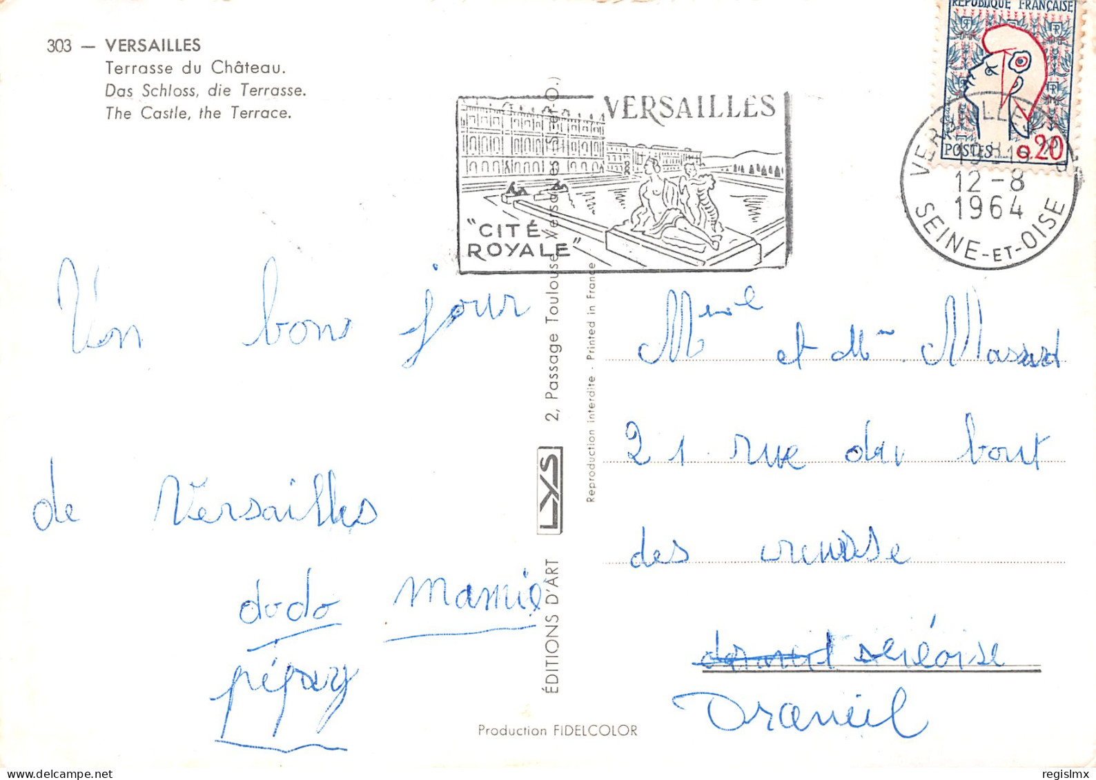 78-VERSAILLES LE CHATEAU-N°T2670-D/0221 - Versailles (Kasteel)