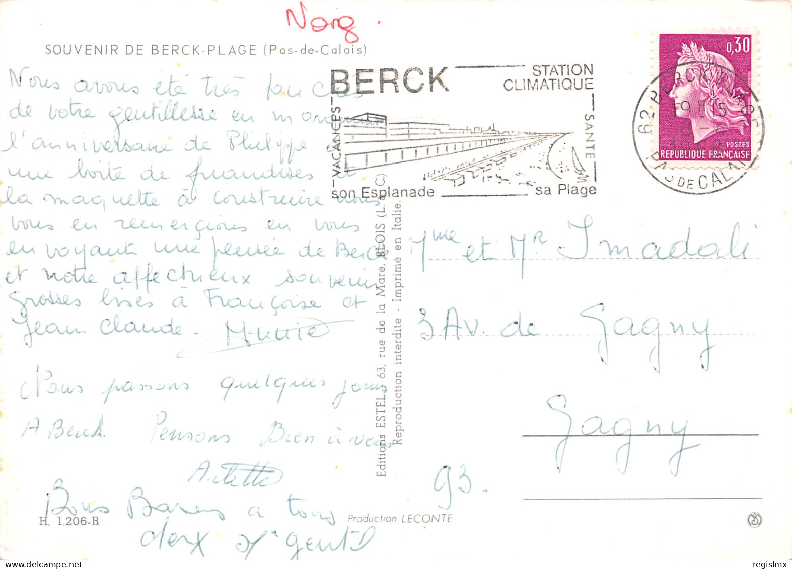 62-BERCK PLAGE-N°T2672-A/0179 - Berck