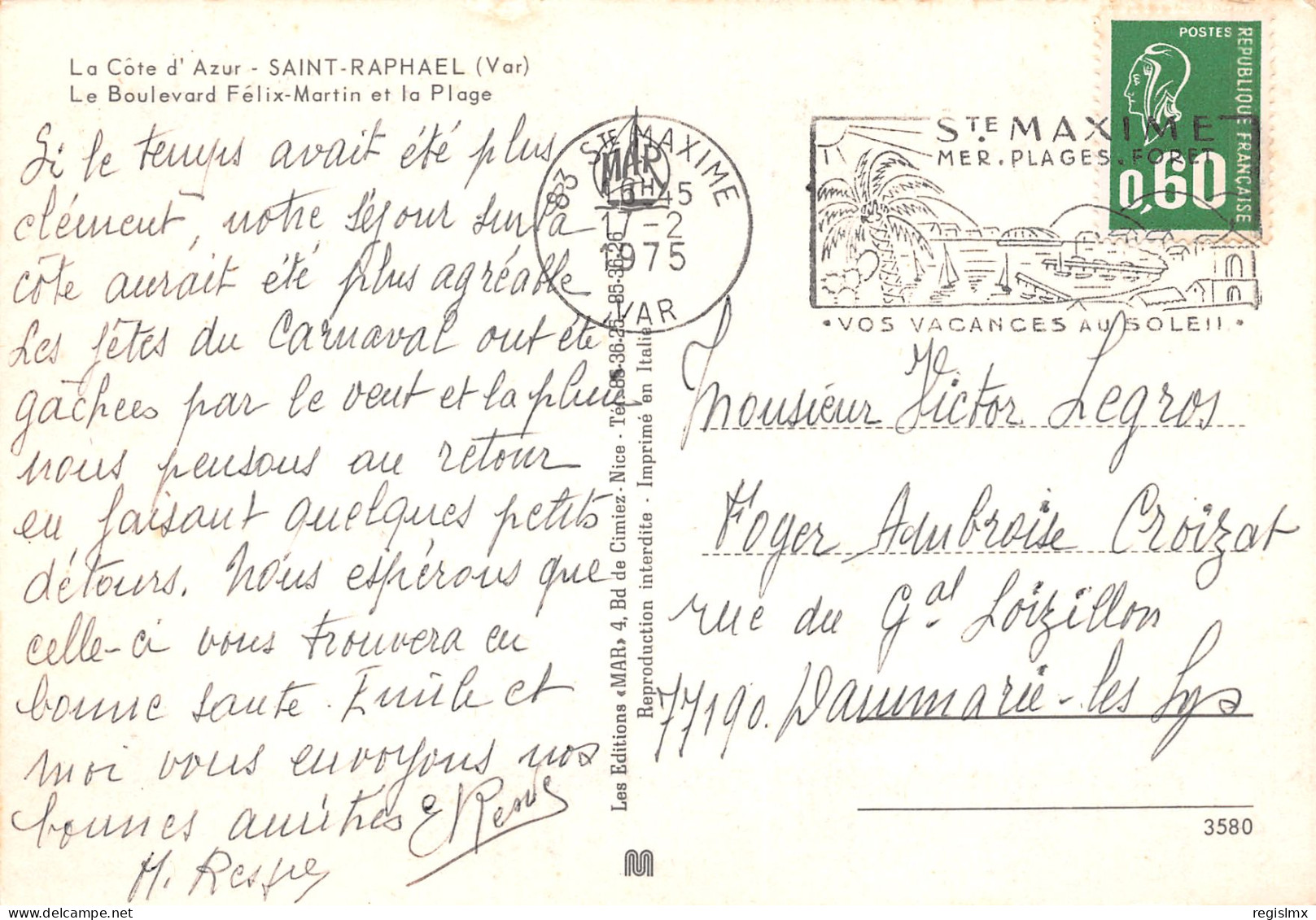 83-SAINT RAPHAEL-N°T2671-D/0277 - Saint-Raphaël