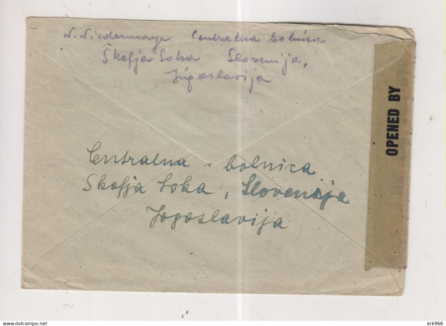 YUGOSLAVIA,1946 SKOFJA LOKA  Censored  Cover To Austria - Lettres & Documents