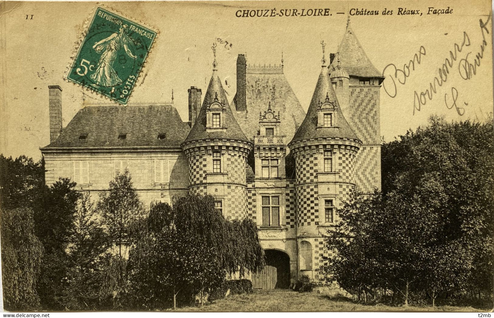 CPA (Indre Et Loire). CHOUZE Sur LOIRE, Château Des Réaux, Façade - Other & Unclassified