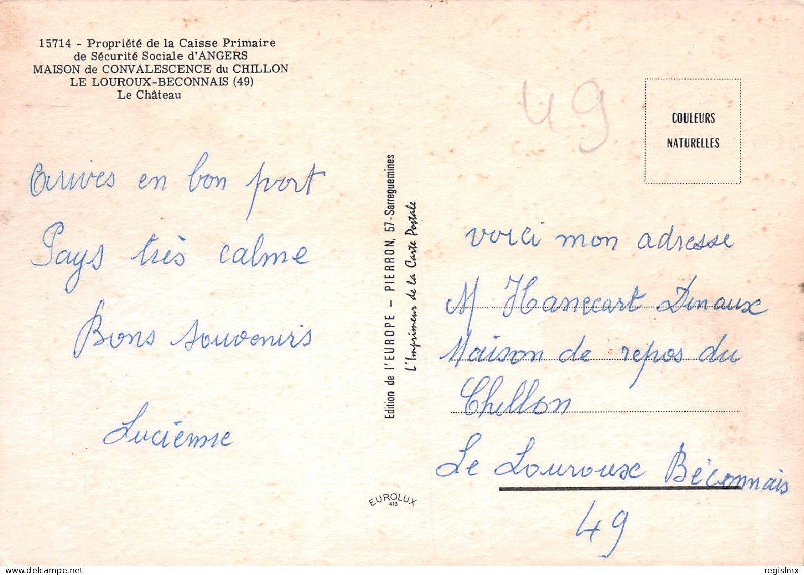 49-LE LOUROUX BECONNAIS-N°T2671-C/0063 - Le Louroux Beconnais