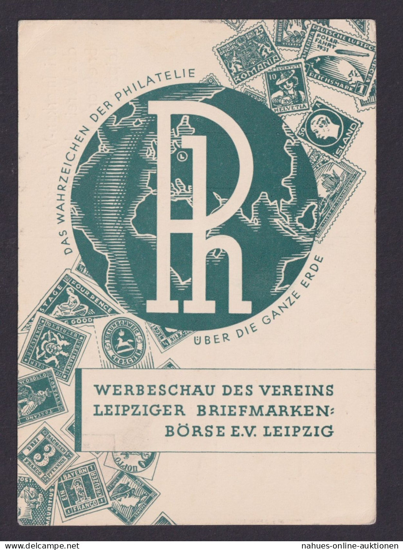 Deutsches Reich Privatganzsache Leipzig Philatelie Werbeschau Börse Briefmarke - Other & Unclassified