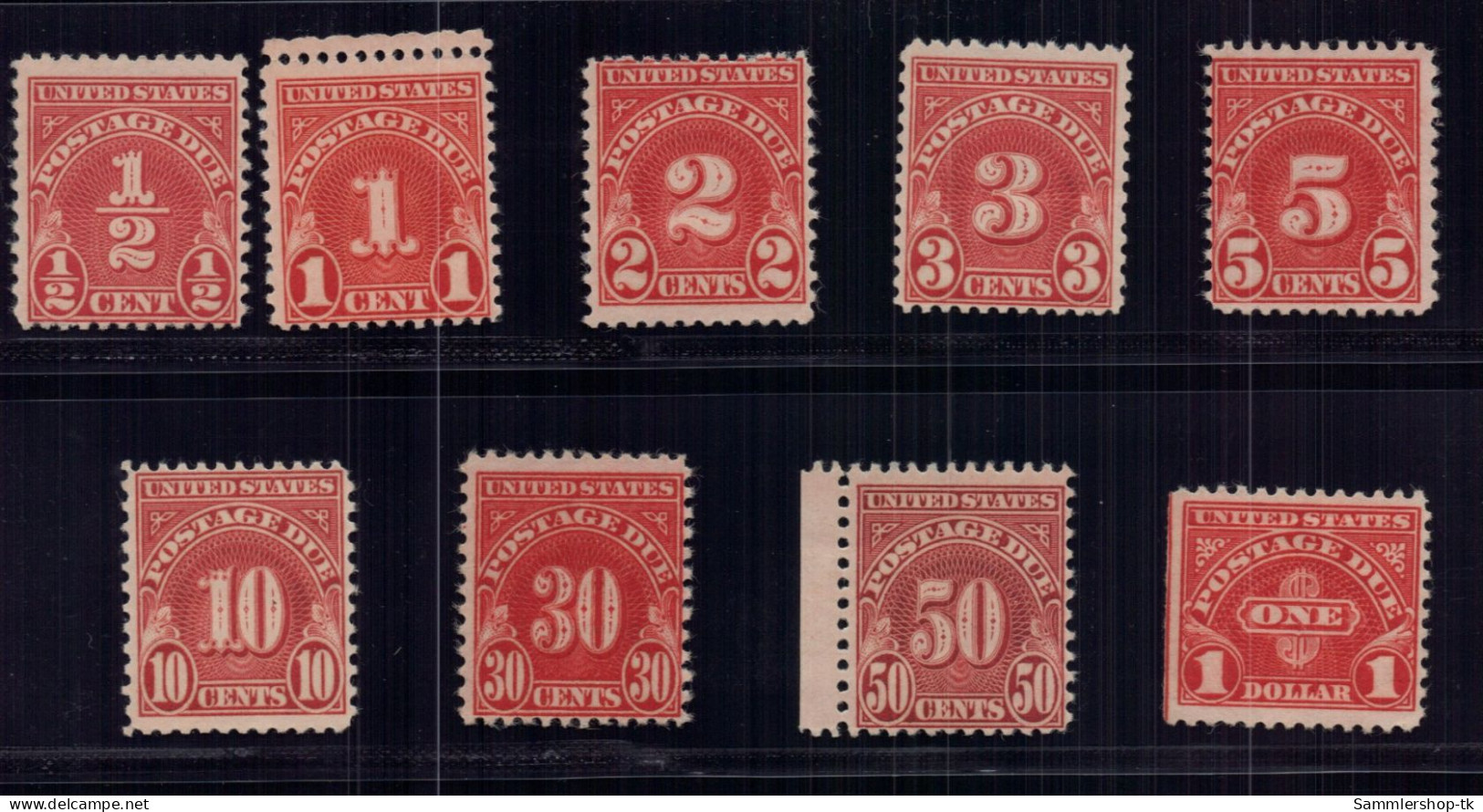 USA Michel Nummer P 44 - 52 II Postfrisch - Sonstige & Ohne Zuordnung