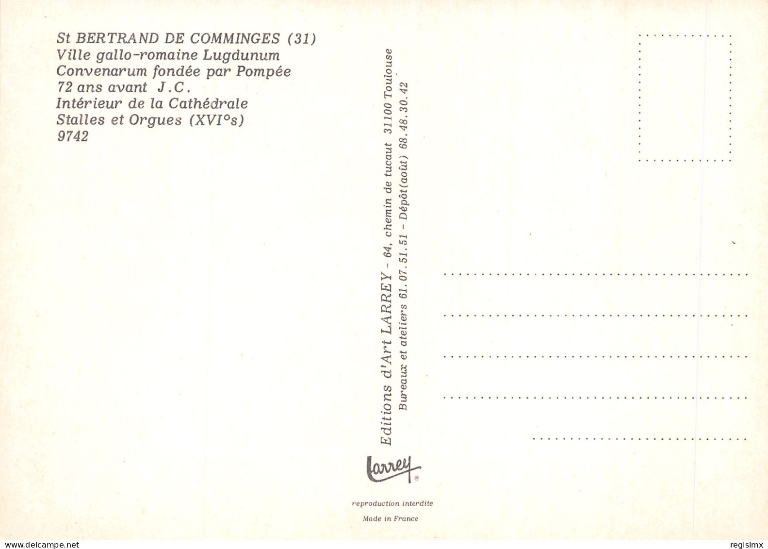31-SAINT BERTRAND DE COMMINGES-N°T2672-B/0229 - Saint Bertrand De Comminges