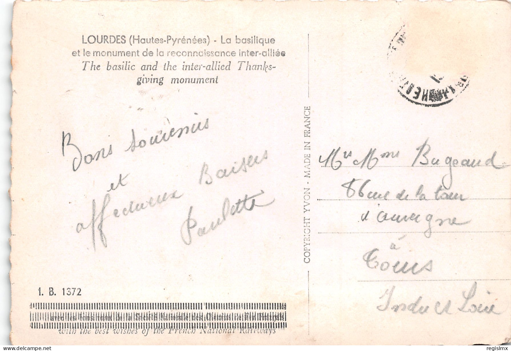 65-LOURDES-N°T2672-B/0181 - Lourdes