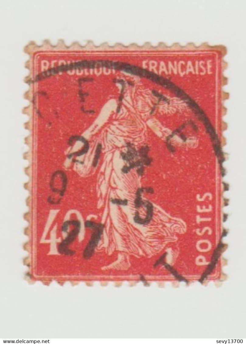 France Variété Du Timbre Semeuse De 1924 N° 194 Oblitéré Le 0 De 40c Est Brisé - Gebraucht