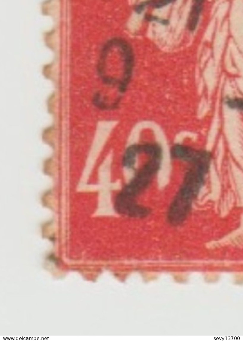 France Variété Du Timbre Semeuse De 1924 N° 194 Oblitéré Le 0 De 40c Est Brisé - Used Stamps