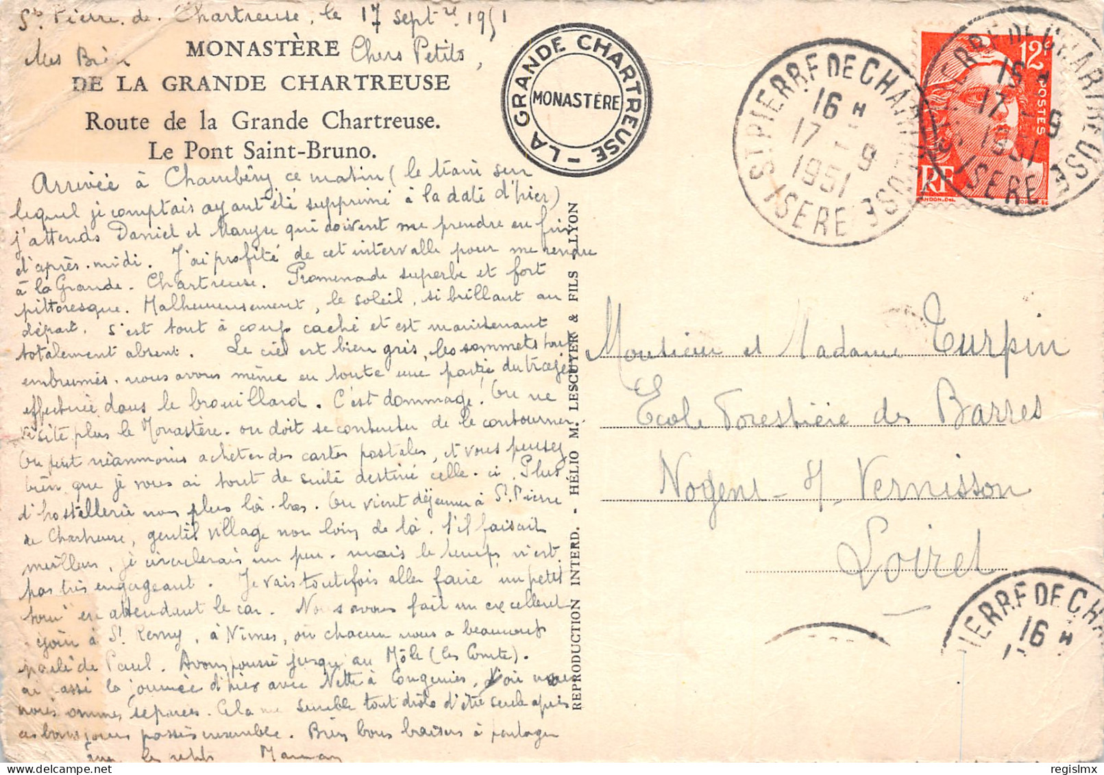 38-LA GRANDE CHARTREUSE-N°T2673-D/0051 - Other & Unclassified