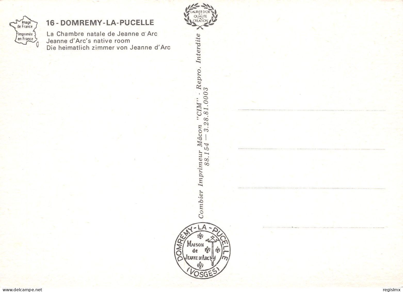 88-DOMREMY-N°T2673-B/0365 - Domremy La Pucelle