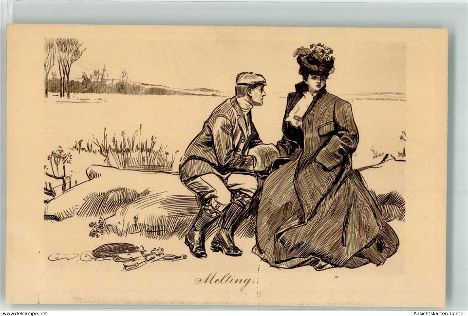 39795511 - Frau Hutmode Muff Pictorial Comedy Post Cards No. 148 - Sonstige & Ohne Zuordnung