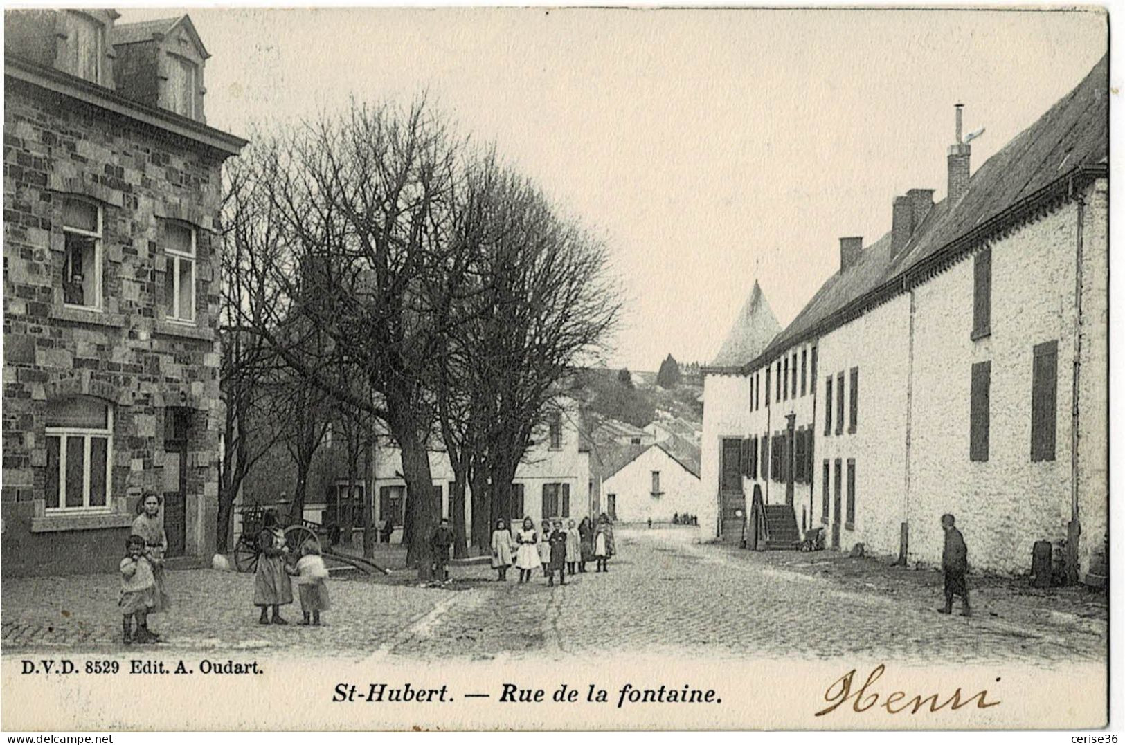 St-Hubert Rue De La Fontaine Circulée En 1903 - Saint-Hubert