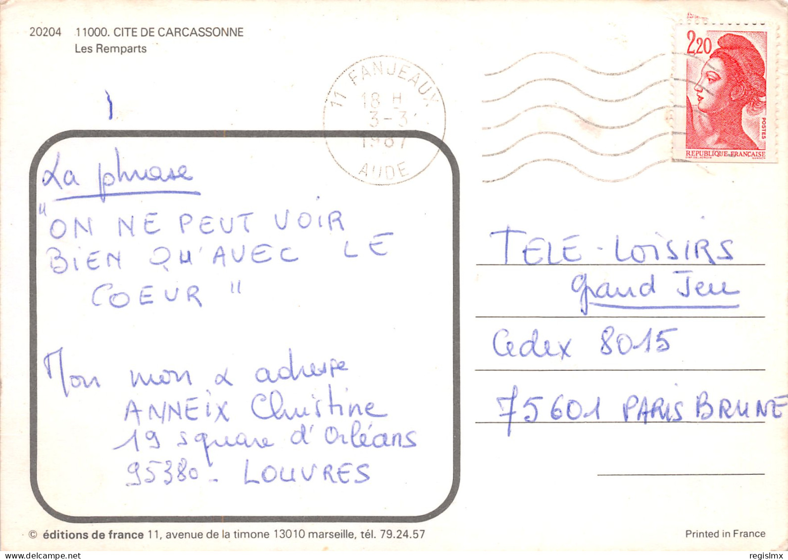 11-CARCASSONNE-N°T2674-B/0169 - Carcassonne