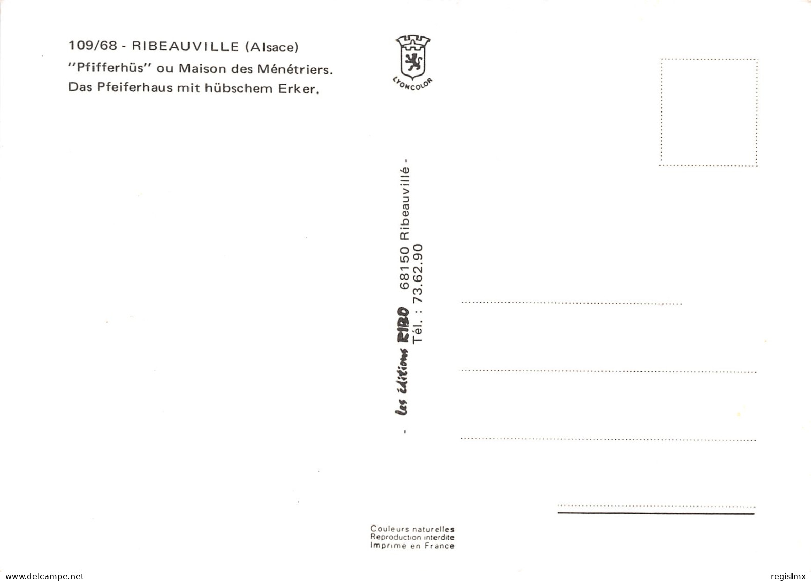 68-RIBEAUVILLE-N°T2674-B/0065 - Ribeauvillé