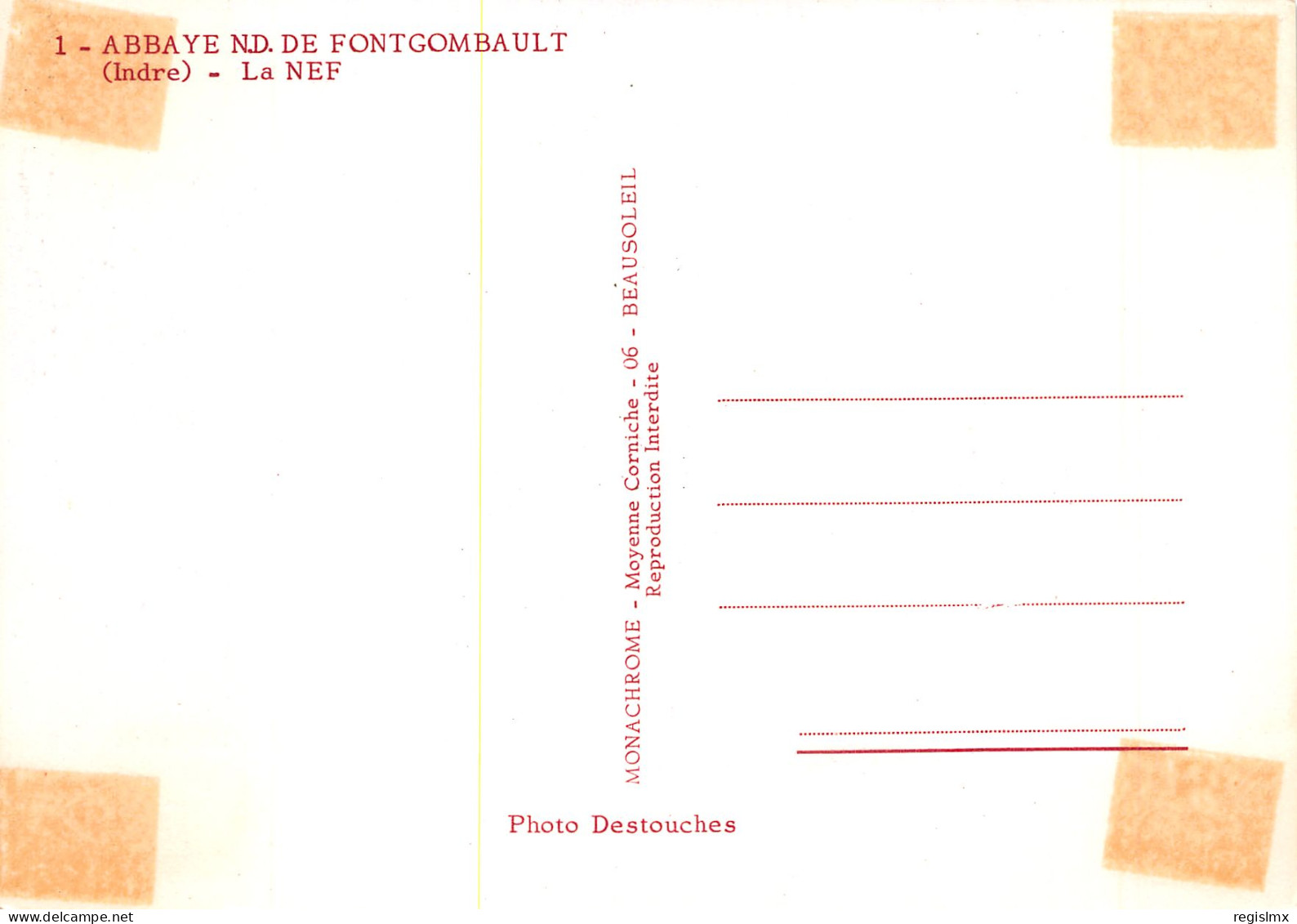 36-FONTCOMBAULT-N°T2674-B/0011 - Autres & Non Classés