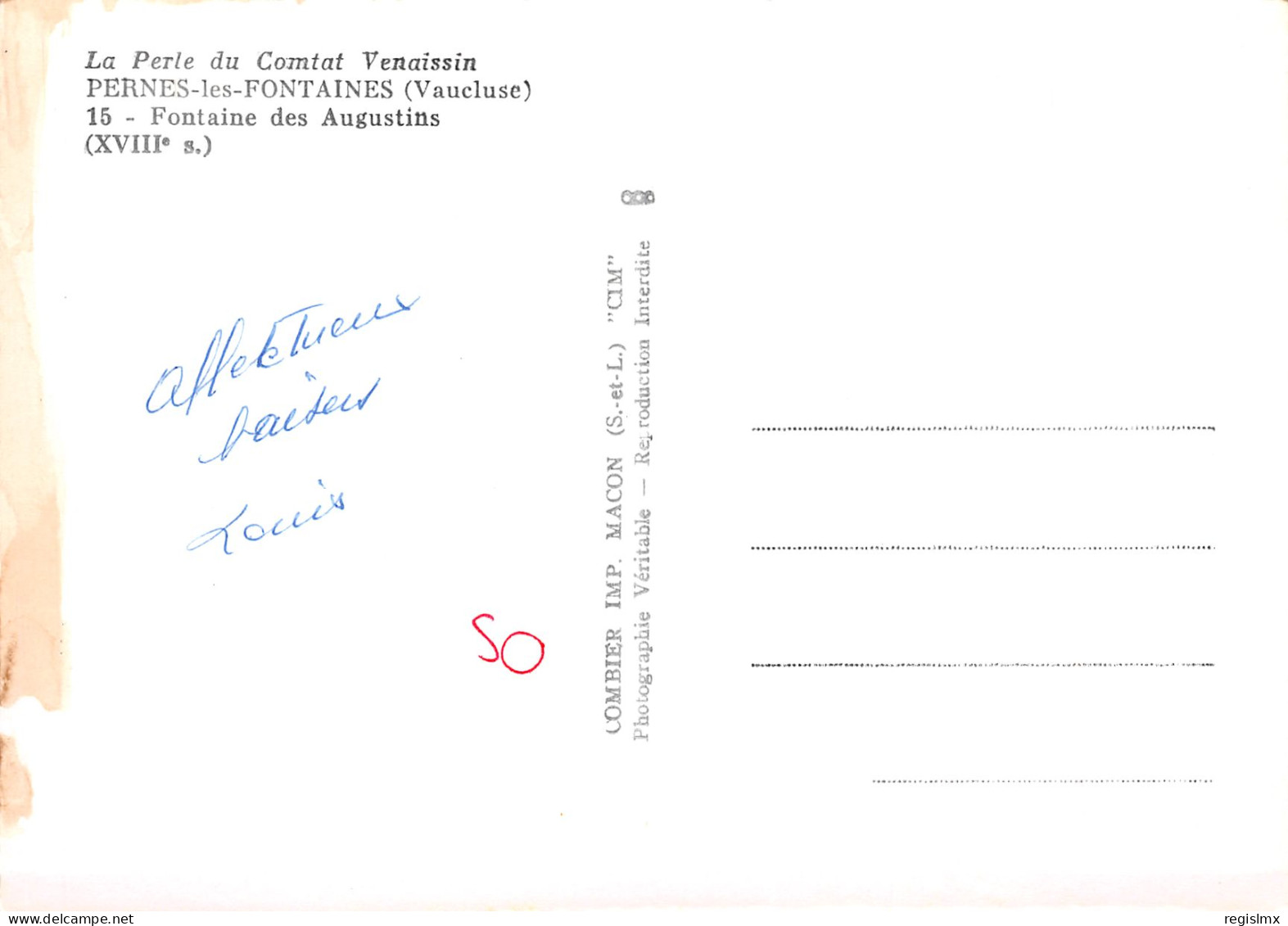 84-PERNES LES FONTAINES-N°T2674-A/0105 - Pernes Les Fontaines