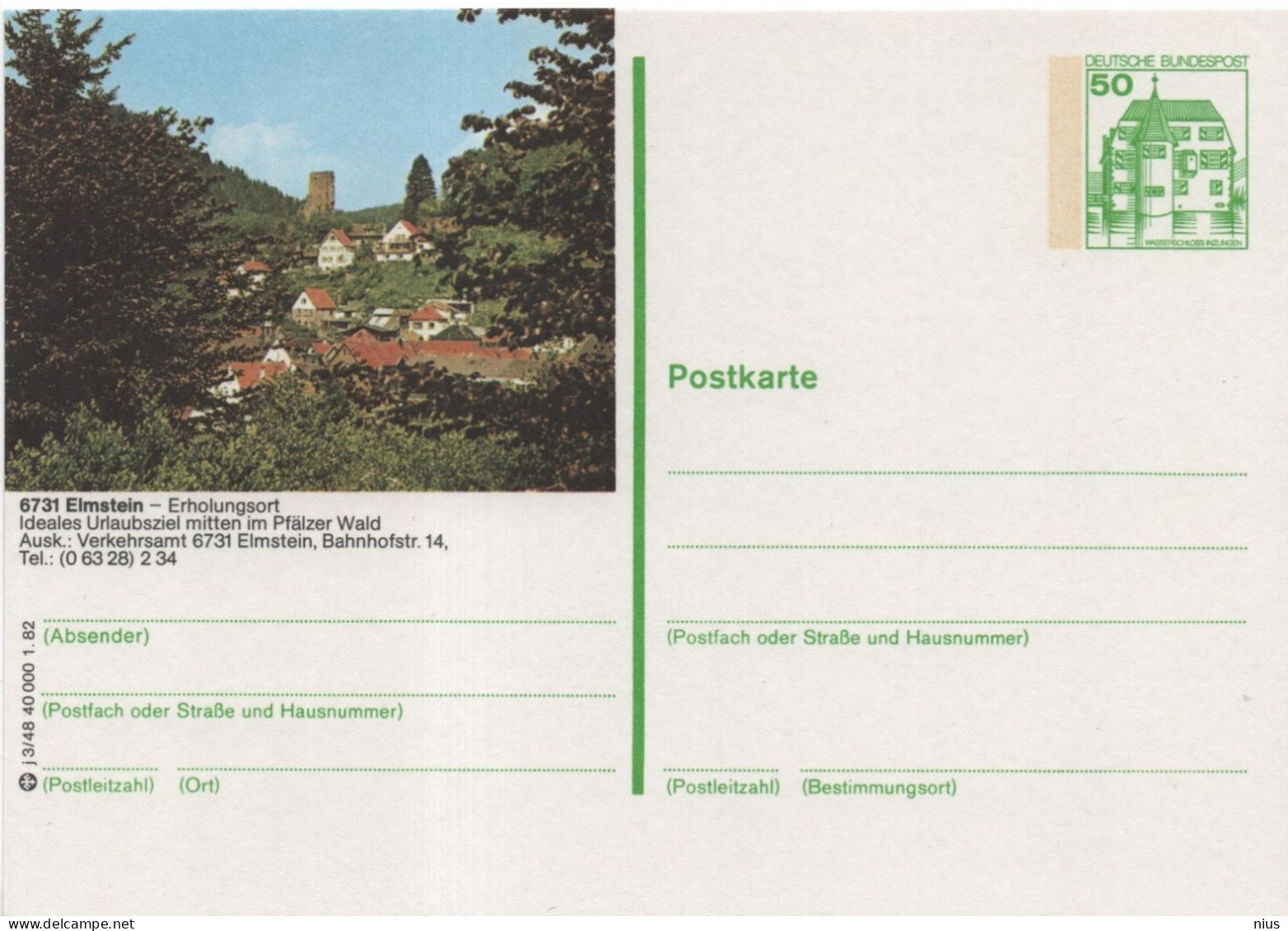 Germany Deutschland 1982 Elmstein, Erholungsort - Postkarten - Ungebraucht