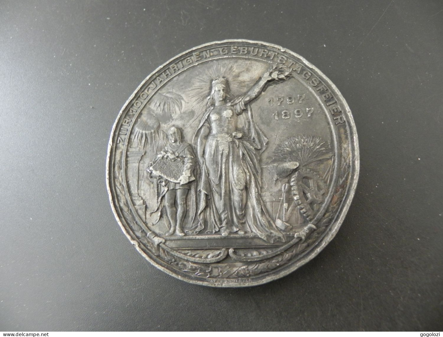 Medaille Medal - Deutschland Germany Zur 100 Jährigen Geburtstagsfeier Von Wilhelm I. - Deutscher Kaiser 1797 - 1897 - Autres & Non Classés