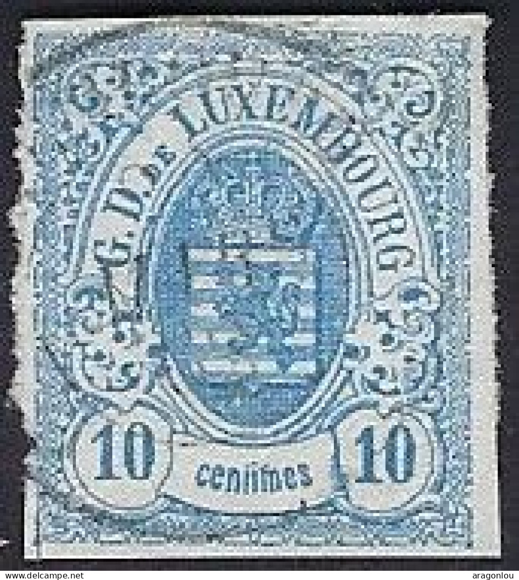 Luxembourg - Luxemburg - Timbre - Armoiries  1859    10c.   °   Michel 6b   VC. 15,- - 1859-1880 Armoiries