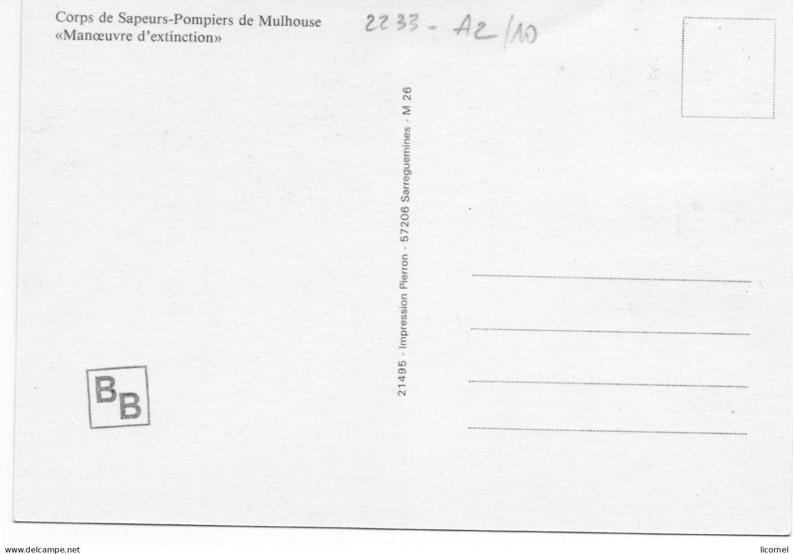Cartes Maxi  1982 ; Sapeurs Pompiers - 1980-1989
