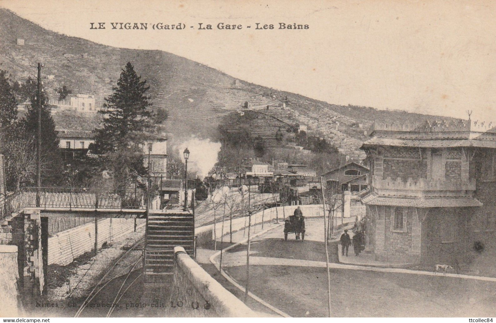 CPA-30-LE VIGAN-La Gare-Les Bains - Le Vigan