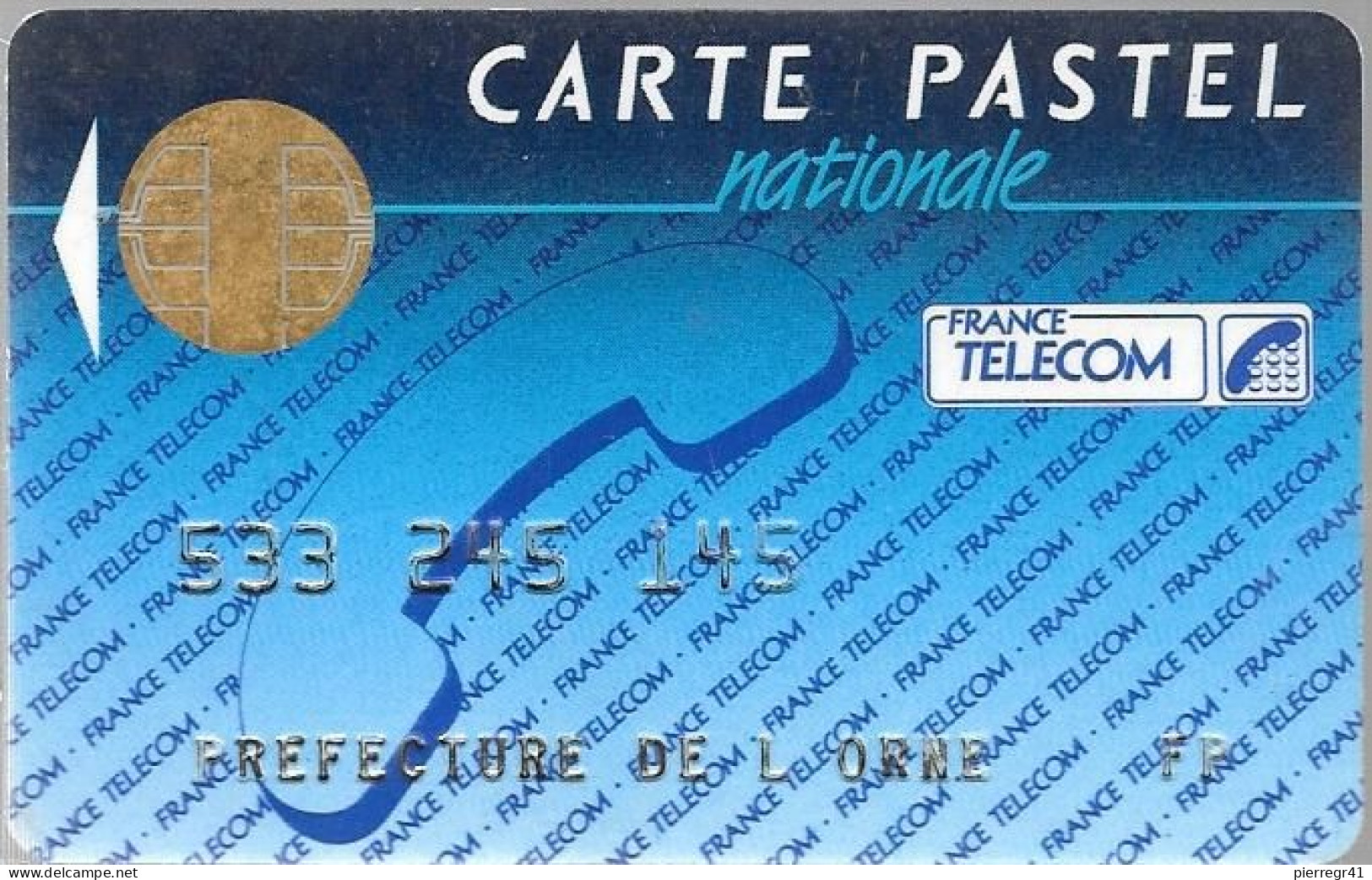 CARTE²° PUCE-BULL F-FRANCE TELECOM-PASTEL-NATIONALE- V°LE 10 / En Bas France Telecom Segur-75700-Paris-TBE -  Cartes Pastel   