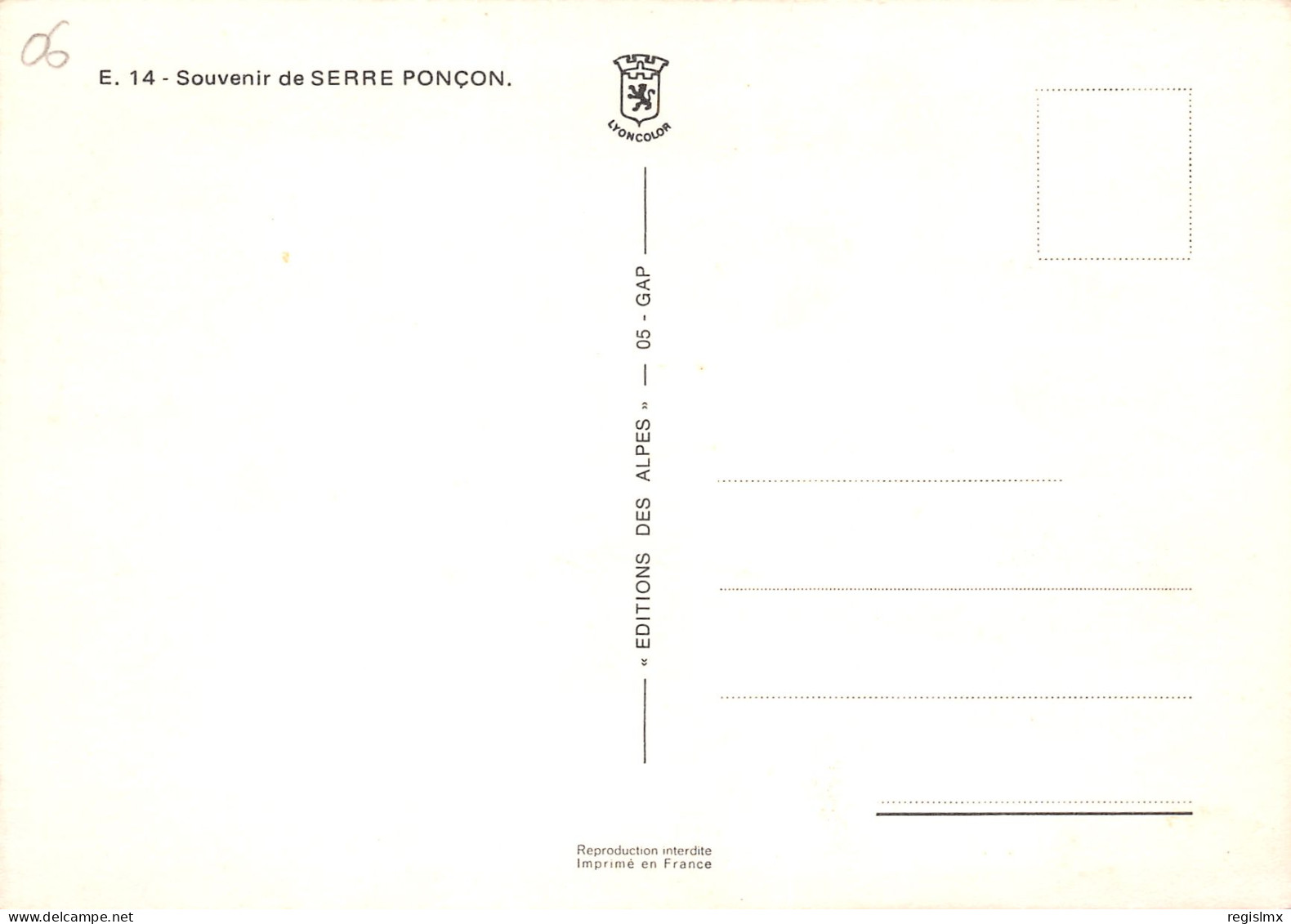 05-SERRE PONCON-N°T2676-A/0021 - Other & Unclassified