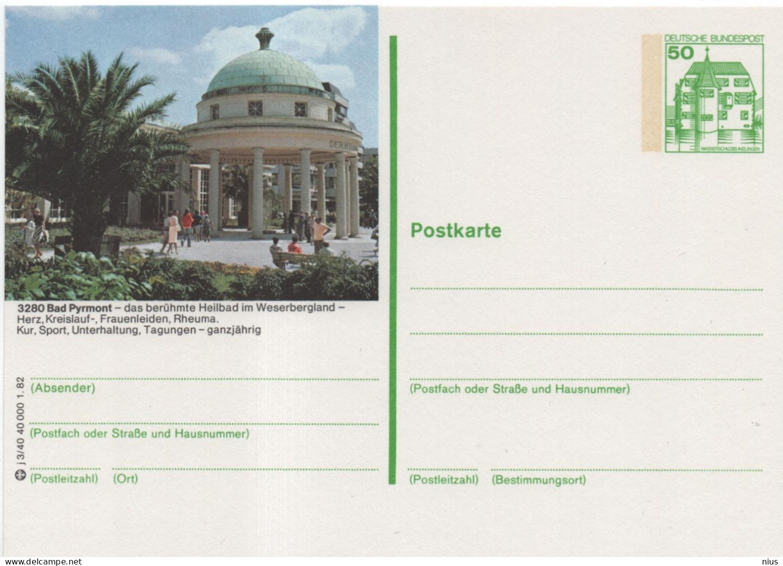 Germany Deutschland 1982 Bad Pyrmont - Cartes Postales - Neuves