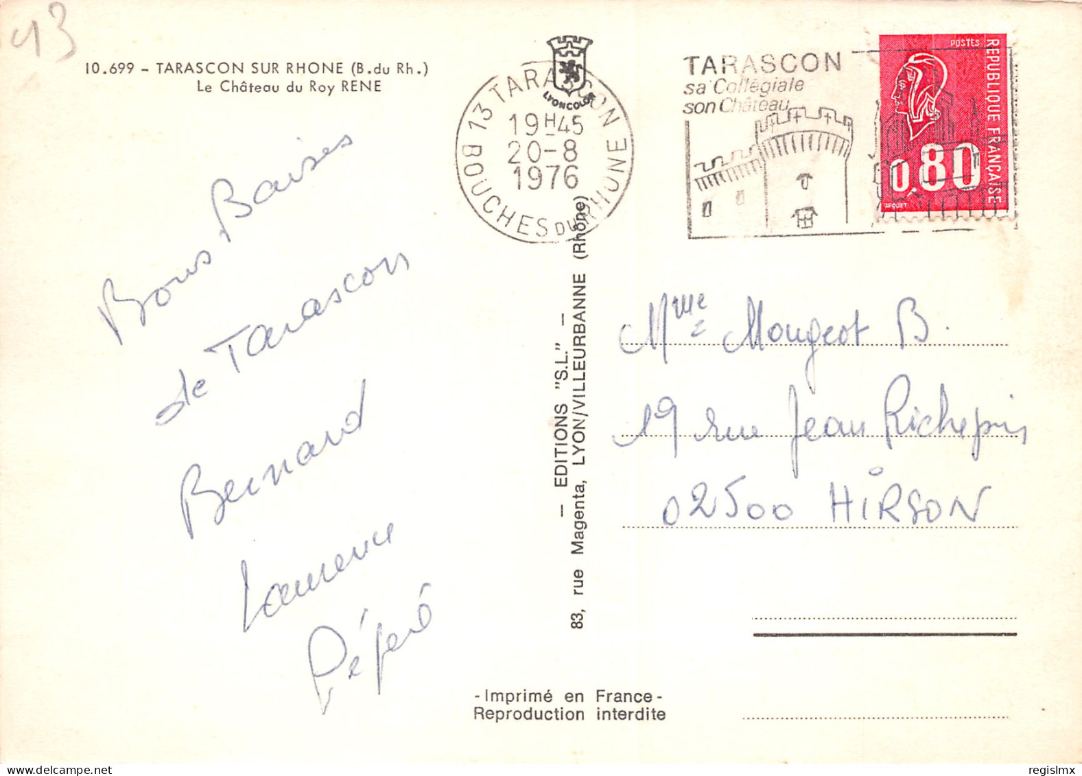 13-TARASCON SUR RHONE-N°T2676-D/0189 - Tarascon