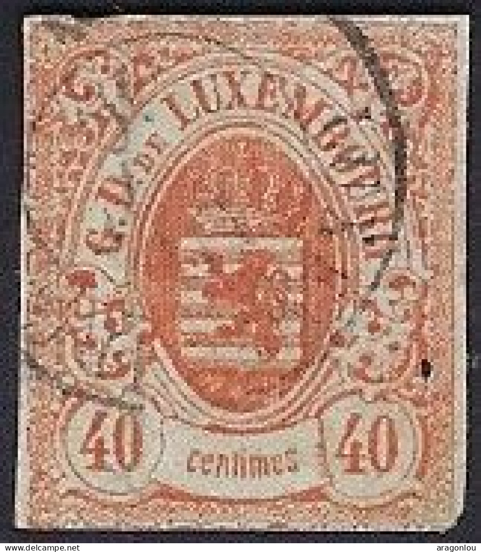 Luxembourg - Luxemburg - Timbre - Armoiries  1859    40c.   °   Michel 11   VC. 300,- - 1859-1880 Armoiries