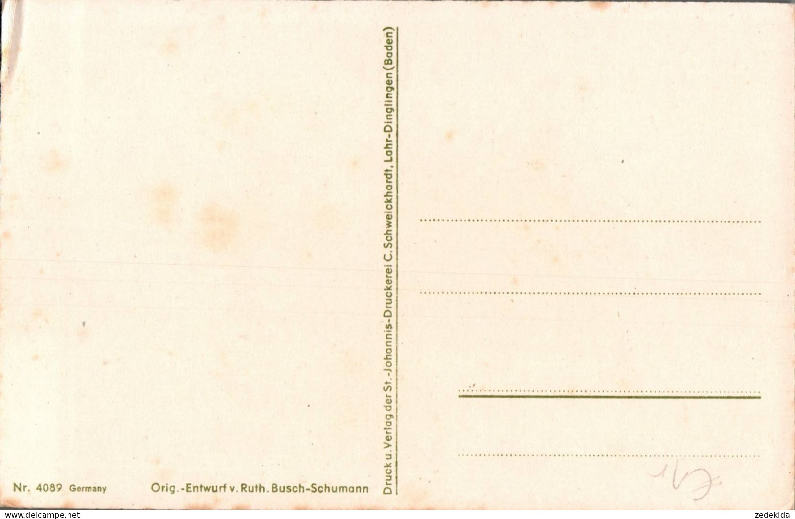 H2507 - Ruthild Busch Schumann Glückwunschkarte - SJD - Anniversaire