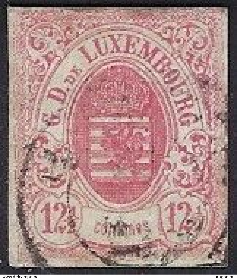 Luxembourg - Luxemburg - Timbre - Armoiries  1859    12,5c.   °   Michel 7   VC. 200,- - 1859-1880 Coat Of Arms