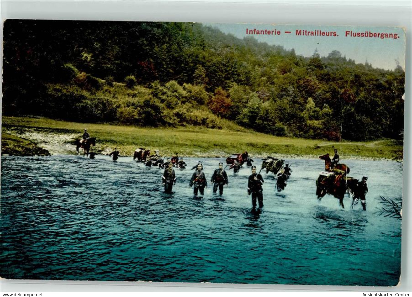 39498311 - Flussuebergang Infanterie Mitrailleurs - Autres & Non Classés