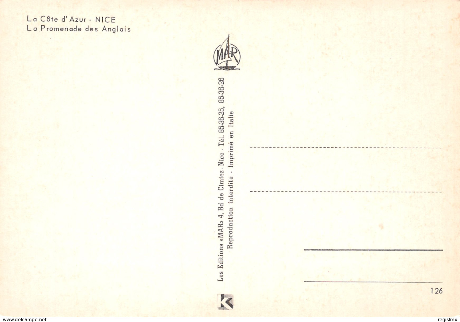 06-NICE-N°T2679-C/0263 - Other & Unclassified