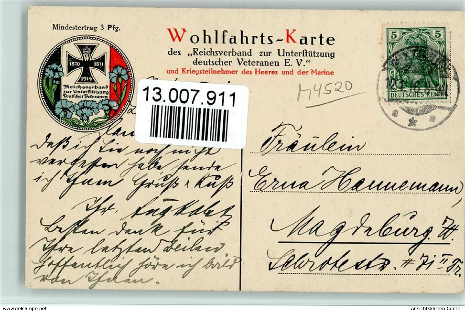 13007911 - Heerfuehrer WK I - Kriegsminister - Other & Unclassified