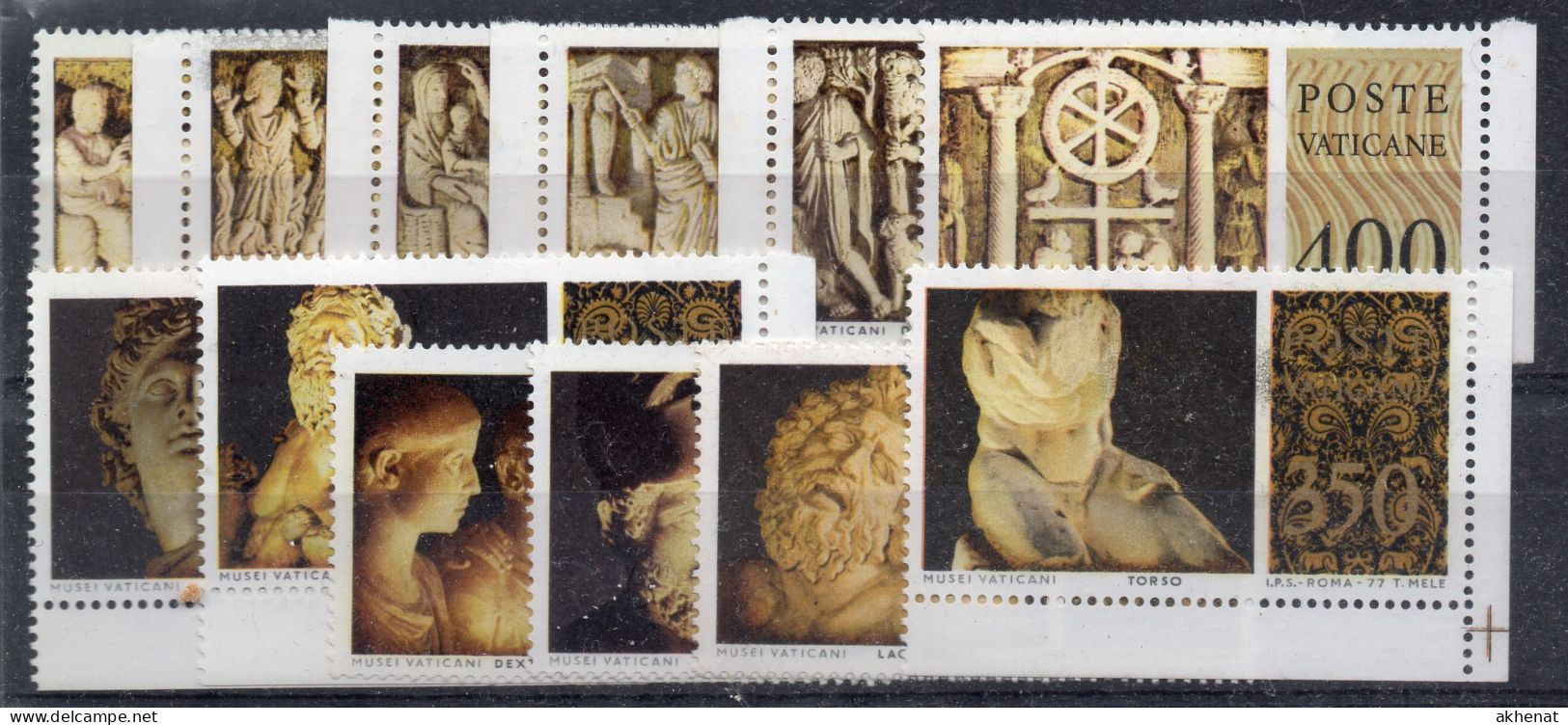 EDY1012 - VATICANO 1977 ,  Musei Vaticani 620/625+626/631  ***  MNH - Neufs