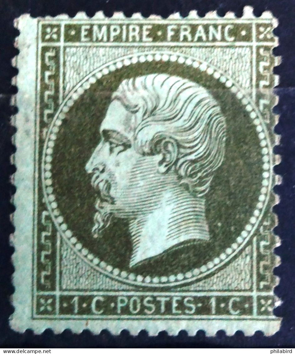 FRANCE                           N° 19                     NEUF*          Cote : 250 € - 1862 Napoleon III