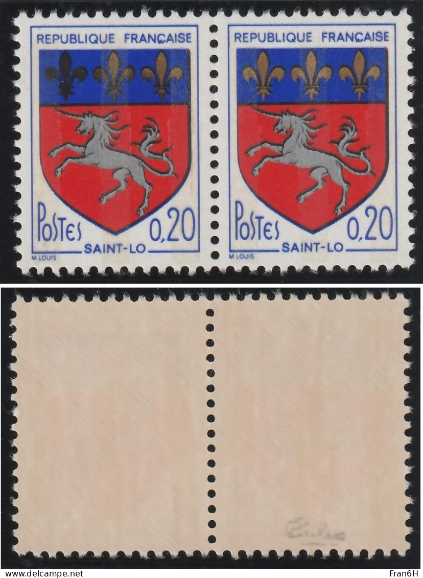 YT N° 1510e Tenant à Normal Signé Calves - Neufs ** - MNH - Cote 200,00 € - Unused Stamps