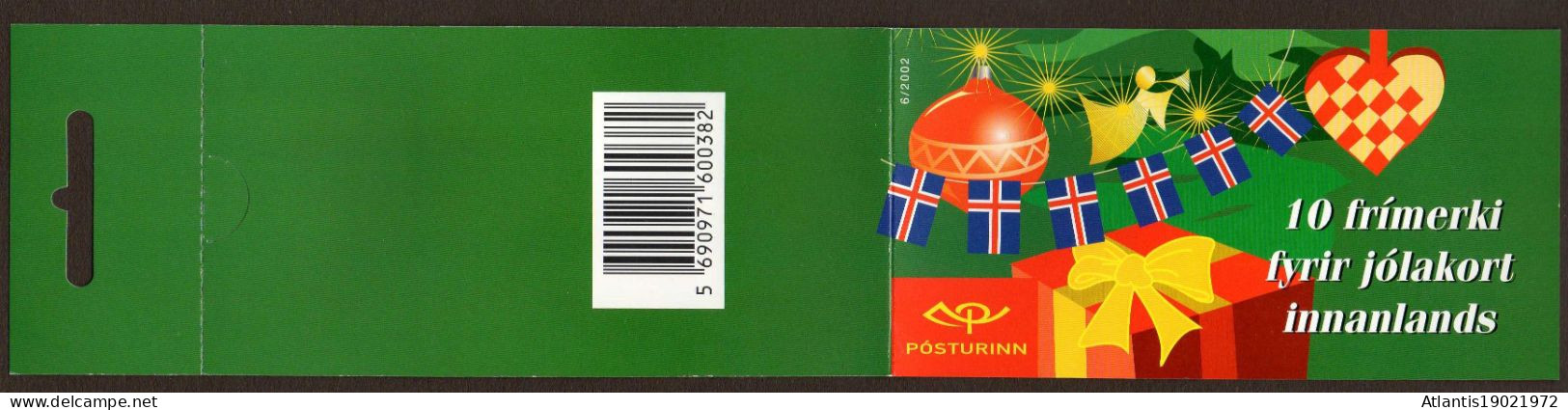 1 MARKENHEFTCHEN ISLAND WEIHNACHTEN JOL 2002 POSTFRISCH - Booklets