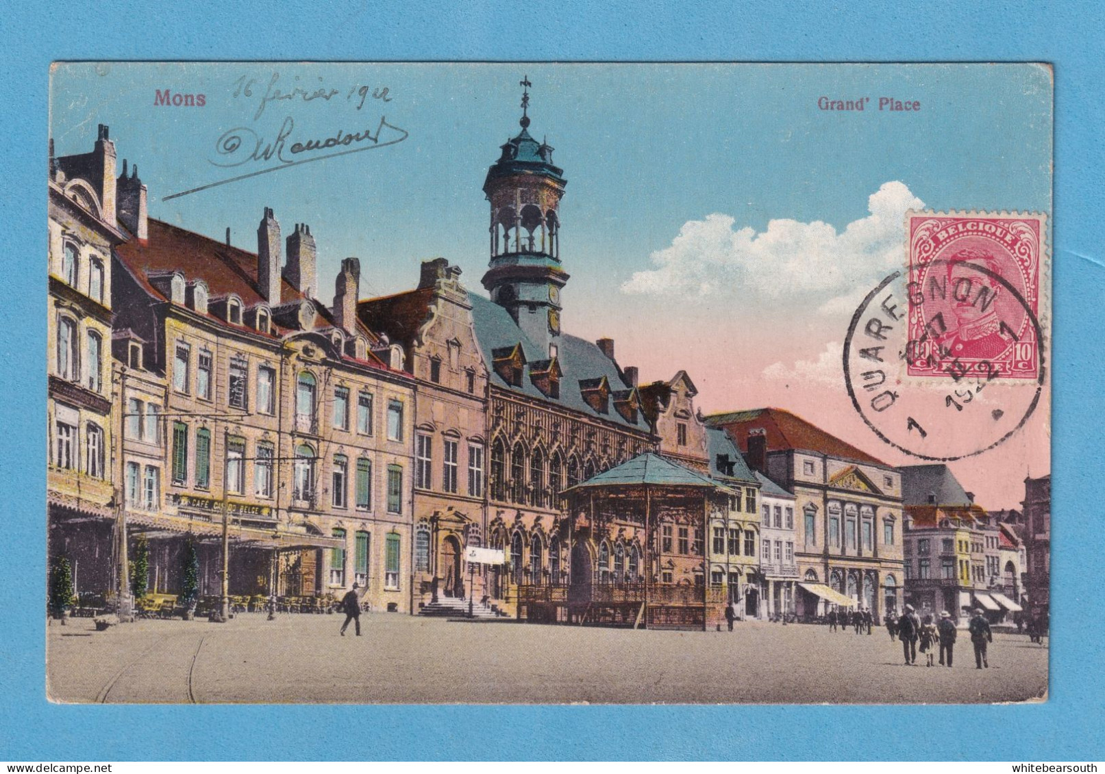 724 BELGIQUE BELGIUM BELGICA HAINAUT MONS GRAND' PLACE RARE POSTCARD - Mons