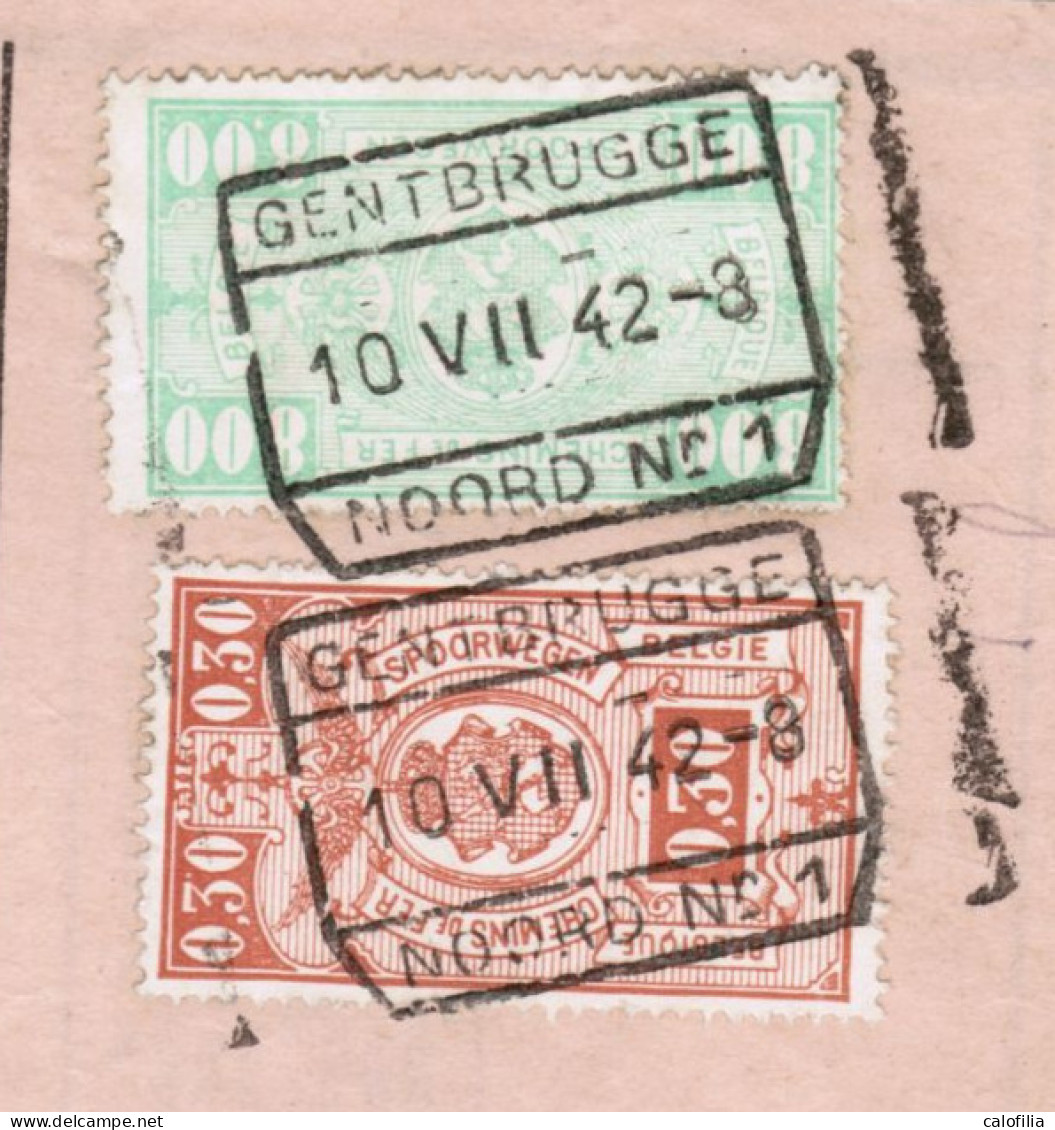 Fragment Bulletin D'expedition, Obliterations Centrale Nettes, GENTBRUGGE NOORD 1 - Used