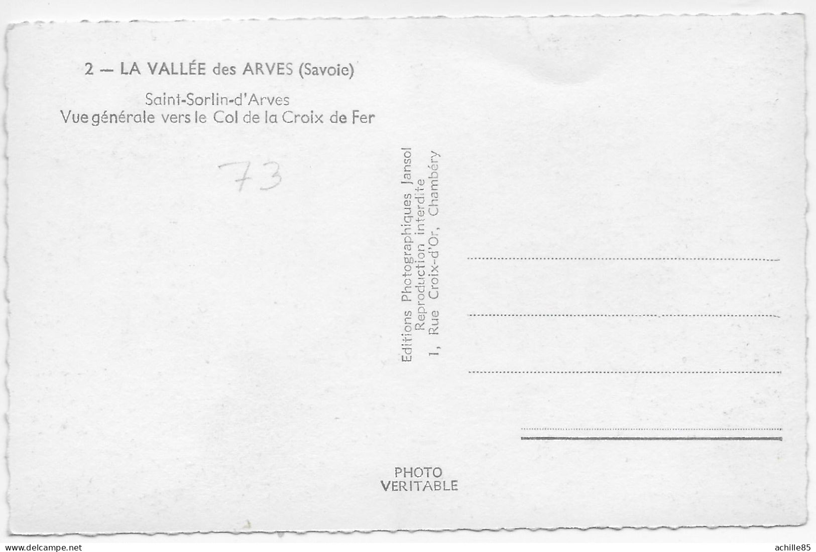 La Vallée De  Saint Sarlin  D'Arves , Petit Format - Other & Unclassified