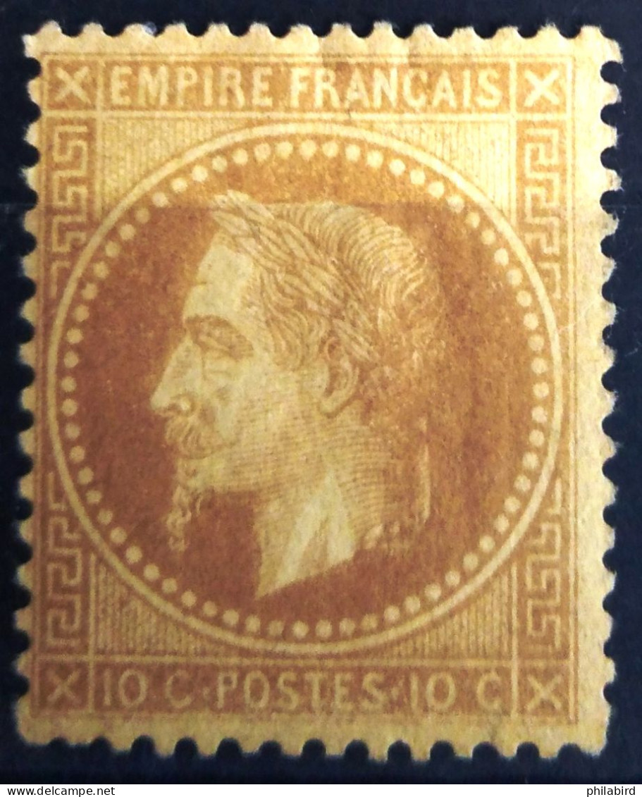 FRANCE                           N° 28 A                     NEUF*                Cote : 850 € - 1863-1870 Napoleon III Gelauwerd