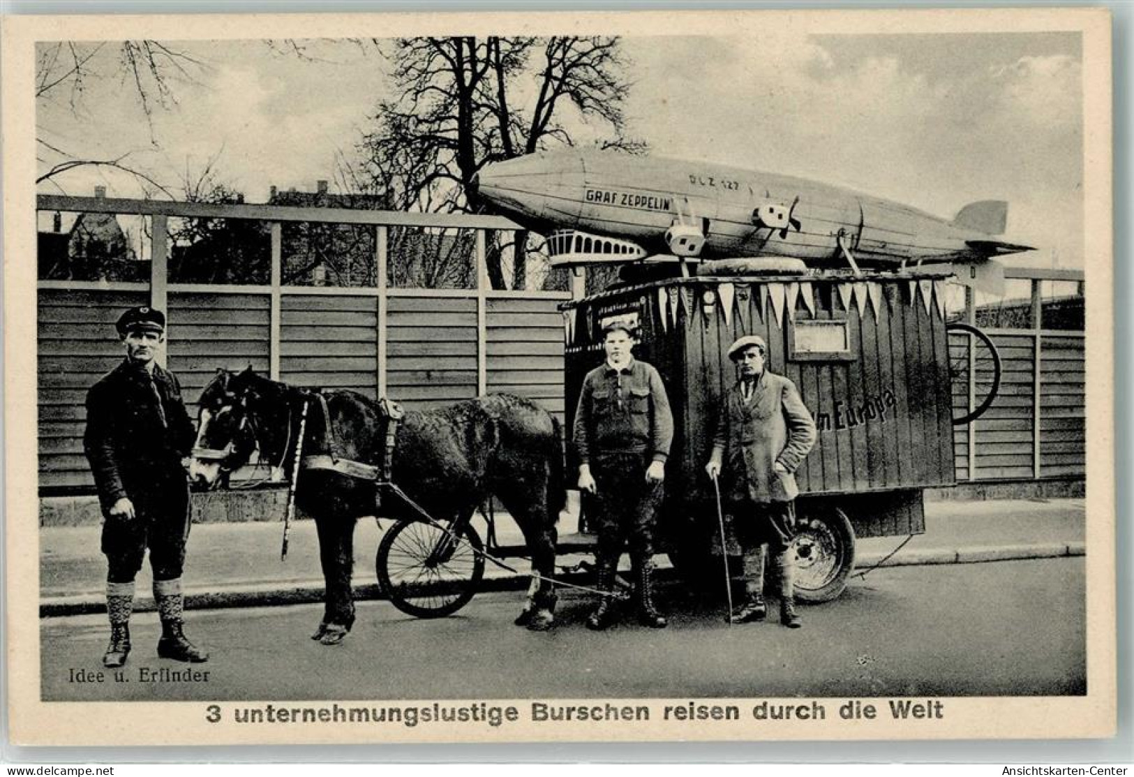 13265611 - Drei Burschen Reisen Um Die Welt - Zeppelin Auf Der Karre - Other & Unclassified