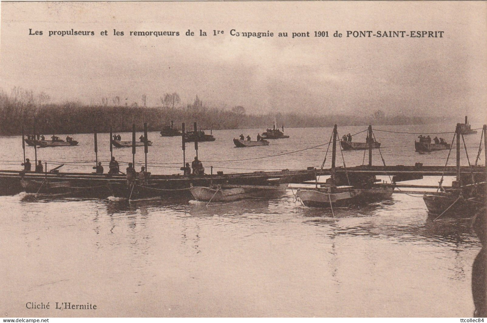 CPA-30-PONT ST ESPRIT-Propulseurs Et Remorqueurs De La 1ère Cie - Pont-Saint-Esprit