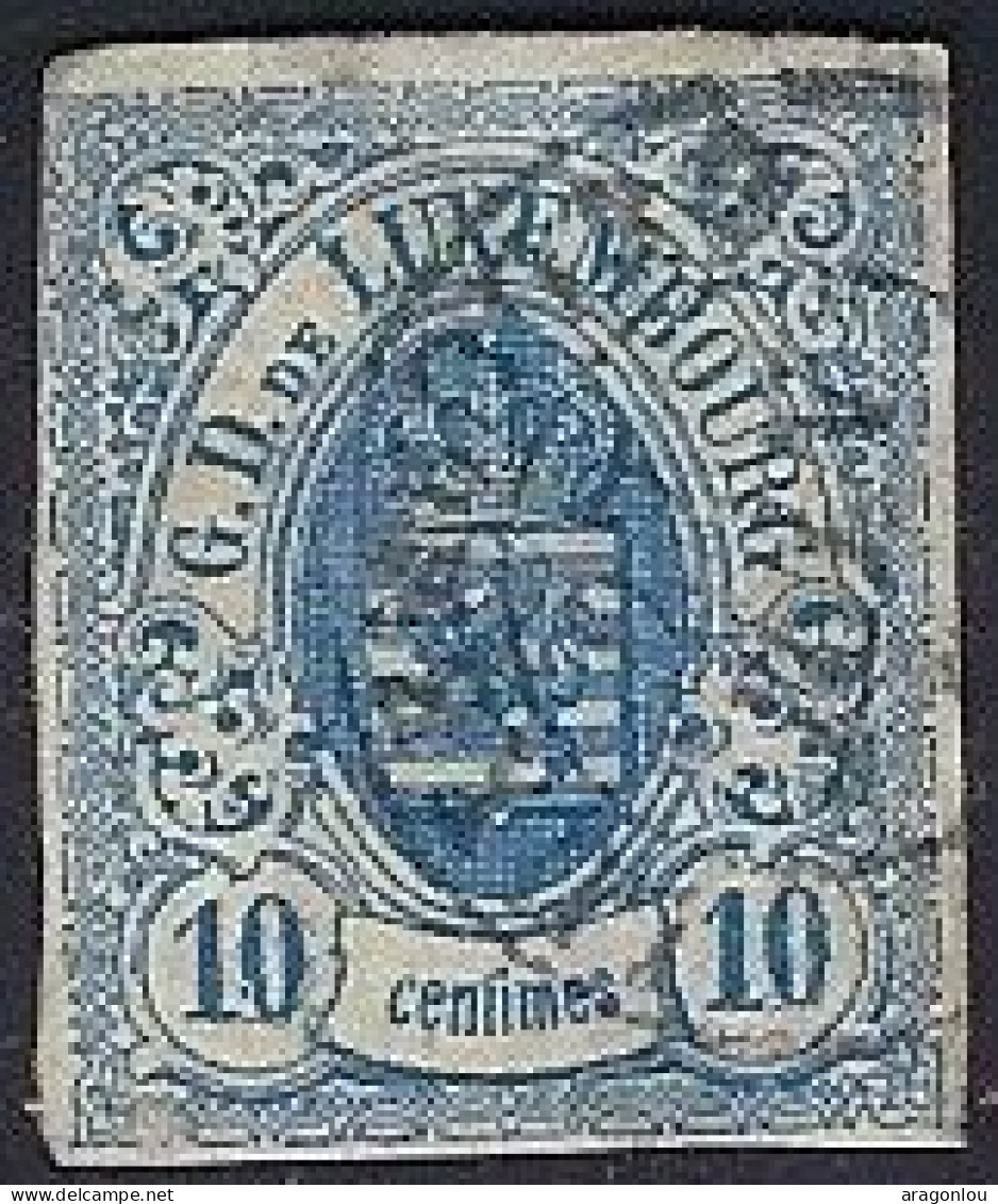 Luxembourg - Luxemburg - Timbre - Armoiries  1859    10c.   °          Michel 6a           VC. 40,- - 1859-1880 Wapenschild