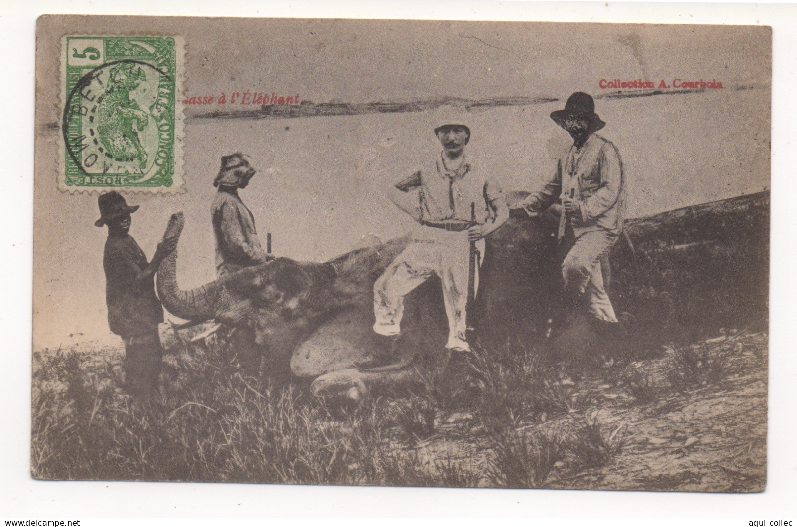 CONGO    -   CHASSE À L'ÉLÉPHANT - French Congo