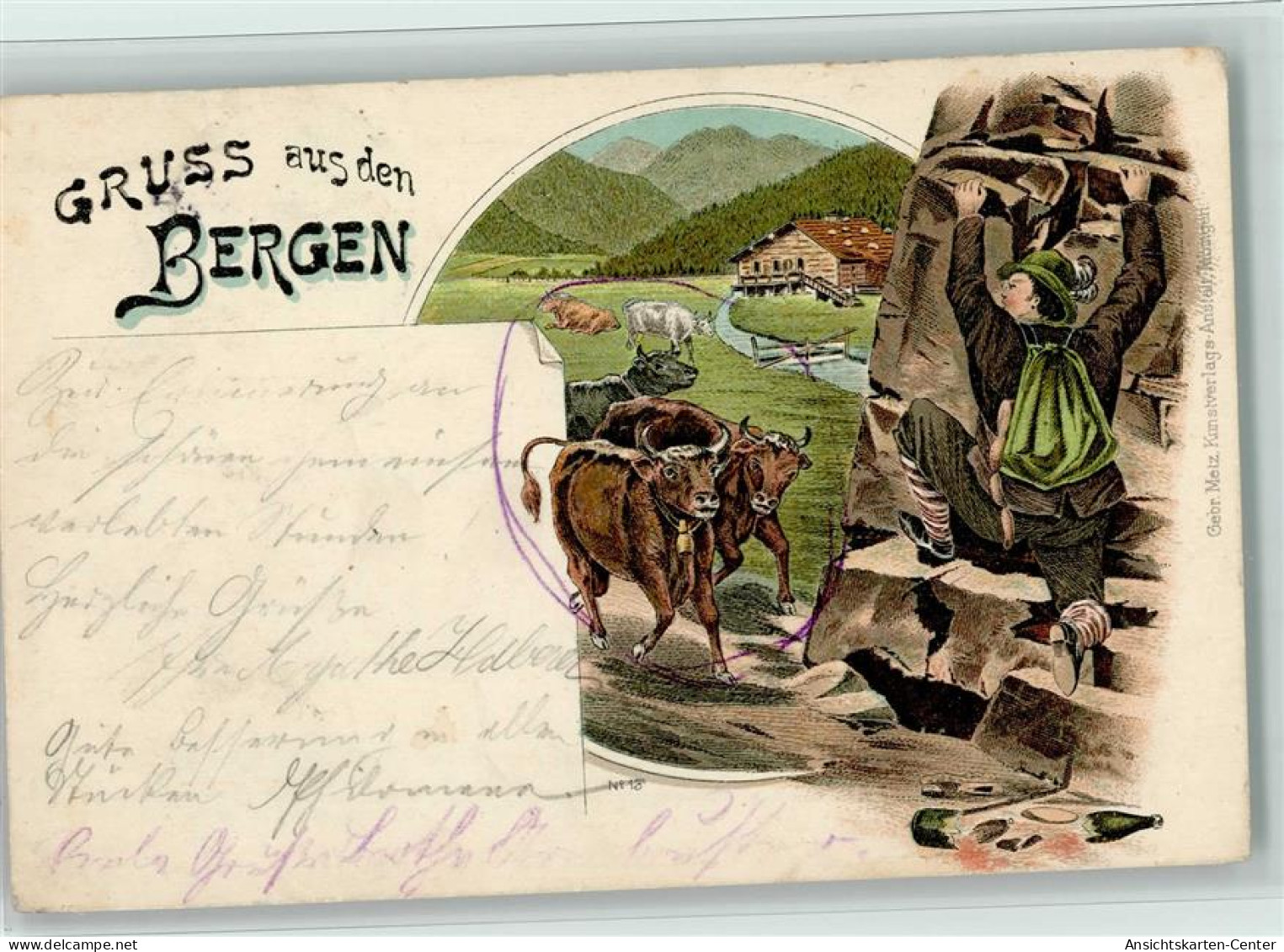 13063211 - Gruss Aus Den Bergen Gruss Aus - Berghumor, - Saluti Da.../ Gruss Aus...