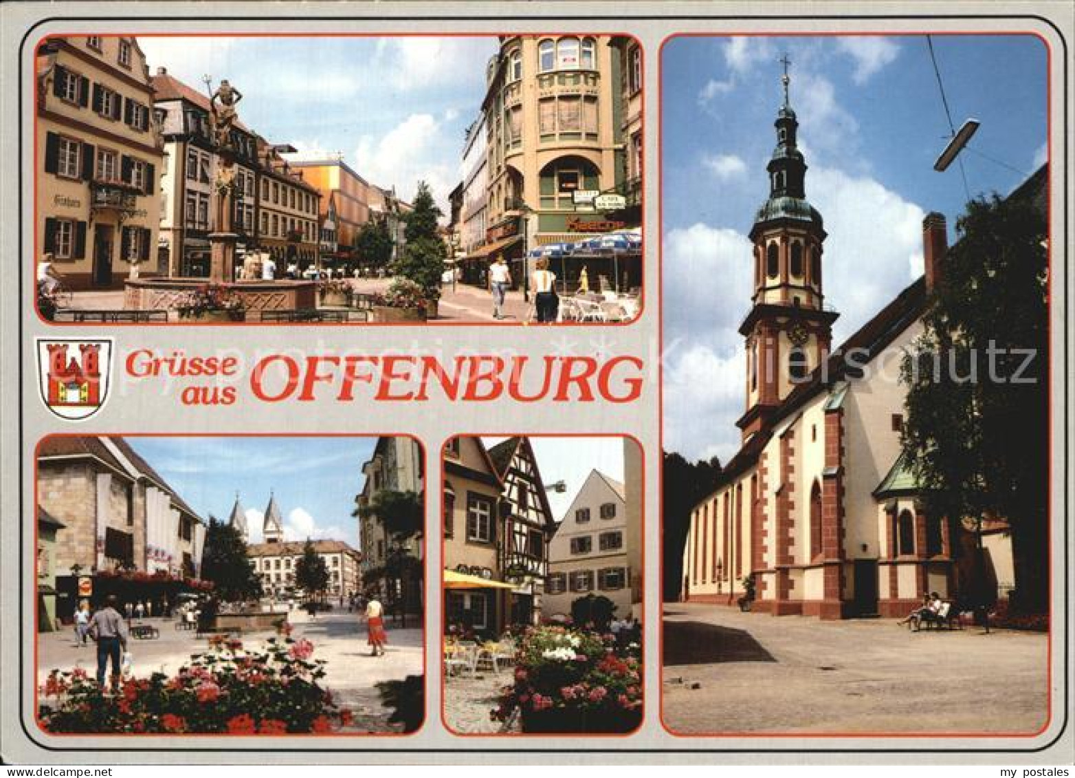 72525354 Offenburg Markt Brunnen Kirche Offenburg - Offenburg