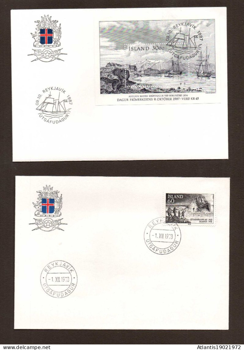 7 GANZSACHEN ISLAND GESTEMPELT NICHT GELAUFEN - Postal Stationery